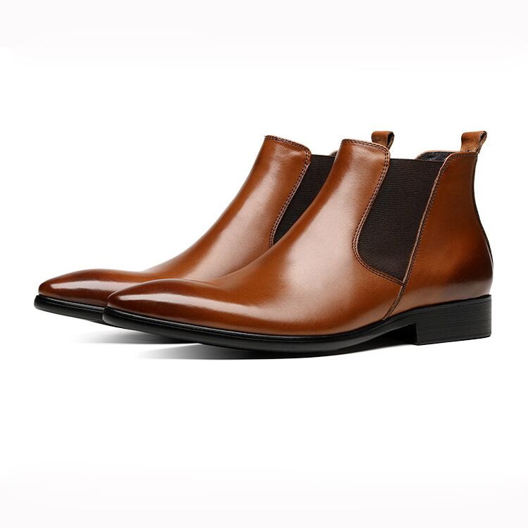 giay-chelsea-boots-nam-cong-so-da-bo-mui-nhon-m404 Giày chelsea boots nam da bò mũi nhọn M404