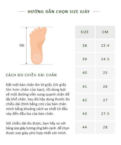 Hướng dẫn chọn size giày chuẩn